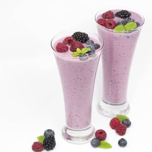 fruit smoothie with  frozen ingredients